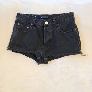 Levi's 501 Women's Size 28 Button Fly High Rise Black Jean Shorts